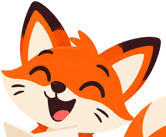 Pogo the fox smiling